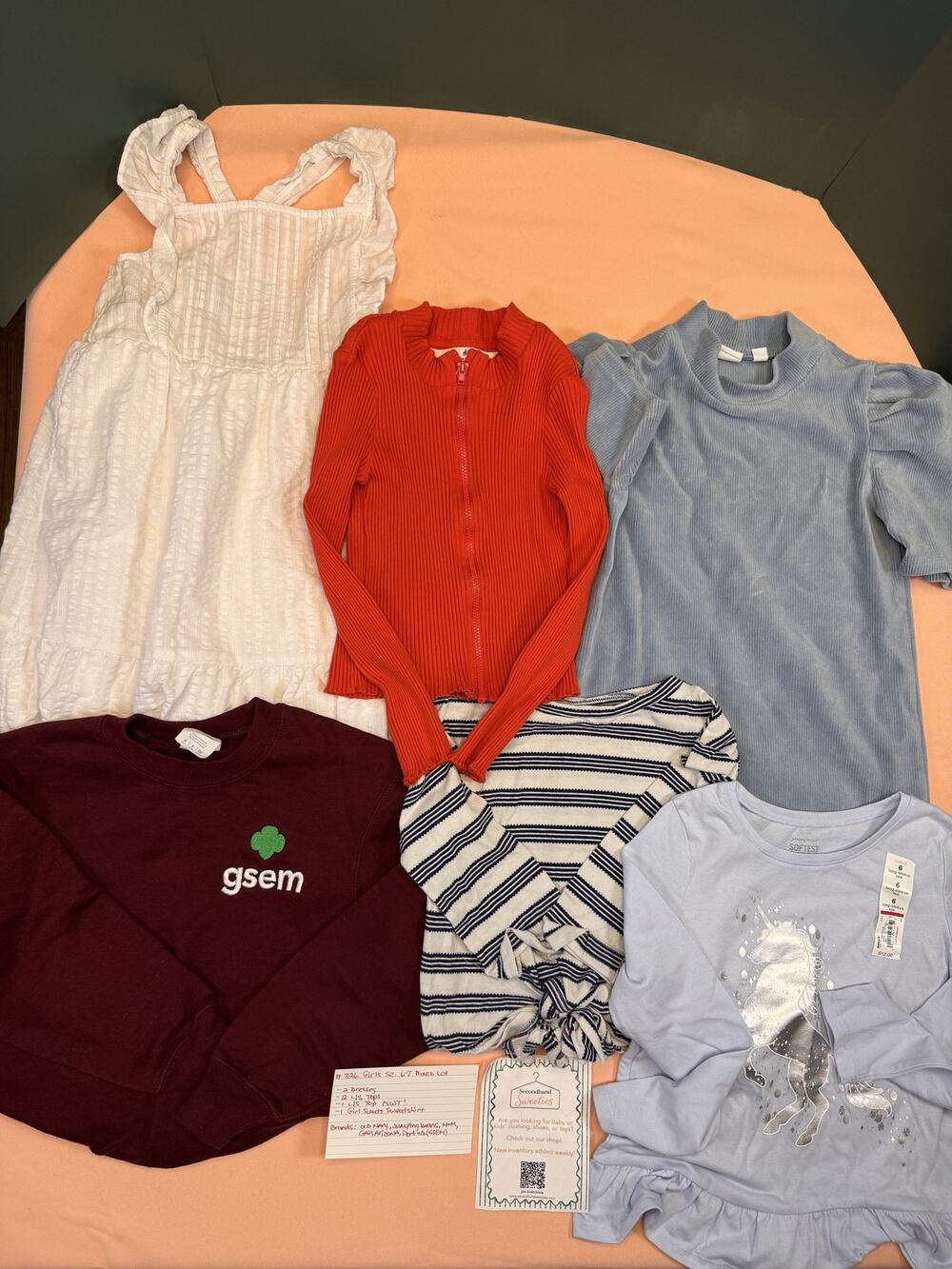 Girls Size 6-7 Fall/Winter Mixed Clothing Lot – GAP, Old Navy, H&M & More #726